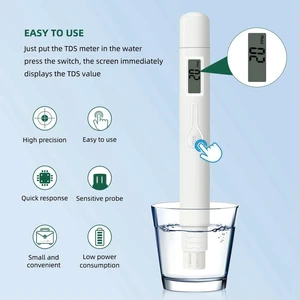 AJMRTC TDS Meter, 0-9990 PPM Digital Water Purity Tester Pen, Portable Water Quality Monitor Detector with LCD Display, for Drinking Water, Aquarium, Swimming Pool, Hydroponics, Laboratory Water Testi AJMRTC TDS Meter, 0-9990 PPM Digital Water Purity Tester Pen, Portable Water Quality Monitor Detector with LCD Display, for Drinking Water, Aquarium, Swimming Pool, Hydroponics, Laboratory Water Testi