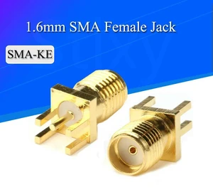 AJMRTC 10PCS 1.6mm SMA Female Jack Connector, Straight Mount Gold Plated RF Receptacle with Solder Nut Edge PCB Clip, PCB Soldering SMA RF Connector for Wireless Module, Antenna and RF Circuit Project AJMRTC 10PCS 1.6mm SMA Female Jack Connector, Straight Mount Gold Plated RF Receptacle with Solder Nut Edge PCB Clip, PCB Soldering SMA RF Connector for Wireless Module, Antenna and RF Circuit Project