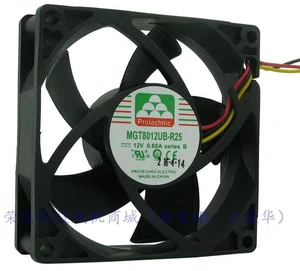 AJMRTC MGT8012UB-R25 8025 DC12V Cooling Fan, 0.66A 7.92W 4800RPM 80×80×25mm 3-Wire Tachometer Axial Fan, High Airflow Heat Dissipation Blower for PC Case, Power Supply & Industrial Equipment AJMRTC MGT8012UB-R25 8025 DC12V Cooling Fan, 0.66A 7.92W 4800RPM 80×80×25mm 3-Wire Tachometer Axial Fan, High Airflow Heat Dissipation Blower for PC Case, Power Supply & Industrial Equipment