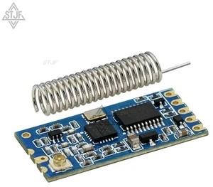 AJMRTC HC-12 SI4463 Wireless Serial Module, 433MHz Long Range 1000M UART Transceiver with Spring Antenna, RF Data Transmission Module, Replacement for Bluetooth for MCU Arduino Projects AJMRTC HC-12 SI4463 Wireless Serial Module, 433MHz Long Range 1000M UART Transceiver with Spring Antenna, RF Data Transmission Module, Replacement for Bluetooth for MCU Arduino Projects