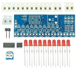 AJMRTC NE555 + CD4017 LED Flowing Light DIY Electronics Kit, Light Water Circuit Module Soldering Practice Kit, Sequential LED Chaser Experiment Kit for Electronic Learning & Maker Training AJMRTC NE555 + CD4017 LED Flowing Light DIY Electronics Kit, Light Water Circuit Module Soldering Practice Kit, Sequential LED Chaser Experiment Kit for Electronic Learning & Maker Training