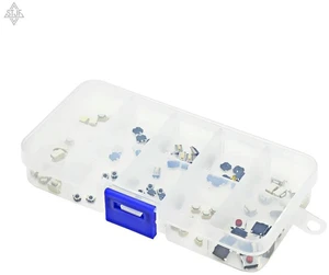 AJMRTC 250Pcs Tactile Push Button Switch Kit, 10 Types Micro Touch Switches, Momentary Tact Buttons for Car Remote Control Keys, DIY Electronics, PCB Circuit Board Repair Projects AJMRTC 250Pcs Tactile Push Button Switch Kit, 10 Types Micro Touch Switches, Momentary Tact Buttons for Car Remote Control Keys, DIY Electronics, PCB Circuit Board Repair Projects