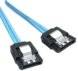 AJMRTC Ultra Short 20cm SATA 3.0 F/F Hard Drive Data Cable, 7Pin Female to Female SATA HDD Cord, Dual Channel Shielded Blue Cable, 6Gbps High Speed for Desktop SSD Hard Disk Connection AJMRTC Ultra Short 20cm SATA 3.0 F/F Hard Drive Data Cable, 7Pin Female to Female SATA HDD Cord, Dual Channel Shielded Blue Cable, 6Gbps High Speed for Desktop SSD Hard Disk Connection