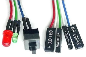 AJMRTC 10Pcs/Lot PC Desktop Case Power Reset Switch Cable, Hard Disk Status LED Wire, 65cm Chassis Front Panel Cable for Computer Case Power & HDD Indicator Connection AJMRTC 10Pcs/Lot PC Desktop Case Power Reset Switch Cable, Hard Disk Status LED Wire, 65cm Chassis Front Panel Cable for Computer Case Power & HDD Indicator Connection