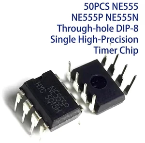 AJMRTC 50PCS NE555 NE555P NE555N Through-hole DIP-8 Single High Precision Timer IC Chip, 555 Timer for Oscillator, Pulse Generator, Delay Circuit, Arduino Electronic DIY Circuit Projects AJMRTC 50PCS NE555 NE555P NE555N Through-hole DIP-8 Single High Precision Timer IC Chip, 555 Timer for Oscillator, Pulse Generator, Delay Circuit, Arduino Electronic DIY Circuit Projects