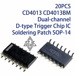 AJMRTC 20Pcs CD4013 CD4013BM Dual D-Type Flip Flop IC Chip, SOP-14 Surface Mount SMD Dual Channel Trigger Chip, CMOS Logic Integrated Circuit for Electronic Circuit & DIY Development Projects AJMRTC 20Pcs CD4013 CD4013BM Dual D-Type Flip Flop IC Chip, SOP-14 Surface Mount SMD Dual Channel Trigger Chip, CMOS Logic Integrated Circuit for Electronic Circuit & DIY Development Projects
