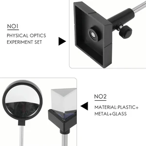 AJMRTC Physical Optics Experiment Kit, Optical Lens Set with Convex Lens, Concave Lens, Triangular Prism, Plane Mirror & Convex Mirror, Optics Learning Tool for Physics Class, School Teaching & Studen AJMRTC Physical Optics Experiment Kit, Optical Lens Set with Convex Lens, Concave Lens, Triangular Prism, Plane Mirror & Convex Mirror, Optics Learning Tool for Physics Class, School Teaching & Studen