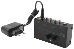 AJMRTC PP500 Ultra-Compact Phono Preamp, Turntable Preamplifier with Adjustable Volume Level Control, RCA Input & Output, EU Plug Power Supply for Vinyl Record Player AJMRTC PP500 Ultra-Compact Phono Preamp, Turntable Preamplifier with Adjustable Volume Level Control, RCA Input & Output, EU Plug Power Supply for Vinyl Record Player