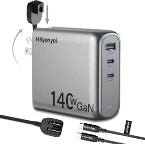 140W GaN+ USB C Wall Charger, 100W Laptop Fast Charger PD3.1 PPS 3-Port Power Adapter for MacBook Pro 16", Dell XPS, iPhone 16/15 Pro Max, iPad Pro, Tablet, Chromebook, Gray 140W GaN+ USB C Wall Charger, 100W Laptop Fast Charger PD3.1 PPS 3-Port Power Adapter for MacBook Pro 16", Dell XPS, iPhone 16/15 Pro Max, iPad Pro, Tablet, Chromebook, Gray