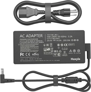 280W AC Laptop Charger Power Supply Adapter Compatible with Asus ROG Strix G15 G16 G17 G18 G513R G513Q G713Q, Zephyrus M16, Flow X16, Scar 15 17 G532L G533Z G732L G733Z G731G G531G G703G, Replace ADP- 280W AC Laptop Charger Power Supply Adapter Compatible with Asus ROG Strix G15 G16 G17 G18 G513R G513Q G713Q, Zephyrus M16, Flow X16, Scar 15 17 G532L G533Z G732L G733Z G731G G531G G703G, Replace ADP-