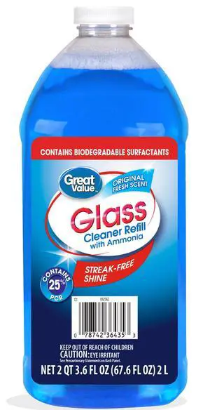 Great Value Glass Cleaner Refill, Streak-Free Shine, 67.6 fl oz Great Value Glass Cleaner Refill, Streak-Free Shine, 67.6 fl oz