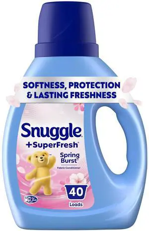 Snuggle SuperFresh Liquid Fabric Softener, Odor Eliminating, Spring Burst, 40 Loads Snuggle SuperFresh Liquid Fabric Softener, Odor Eliminating, Spring Burst, 40 Loads