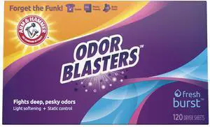 Arm & Hammer Odor Blaster Dryer Sheets, Fresh Burst, 120 Count Arm & Hammer Odor Blaster Dryer Sheets, Fresh Burst, 120 Count