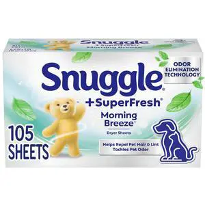 (2 pack) Snuggle SuperFresh Morning Breeze, Dryer Sheets, 105 Count (2 pack) Snuggle SuperFresh Morning Breeze, Dryer Sheets, 105 Count