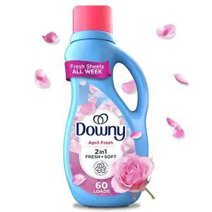 Downy Liquid Fabric Softener and Conditioner, April Fresh Scent, 44 fl oz, 60 Loads Downy Liquid Fabric Softener and Conditioner, April Fresh Scent, 44 fl oz, 60 Loads