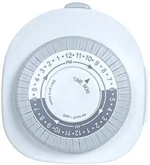 Hyper Tough Indoor Grounded Analog Timer with 3-Prong Outlet, 15 Amps Hyper Tough Indoor Grounded Analog Timer with 3-Prong Outlet, 15 Amps