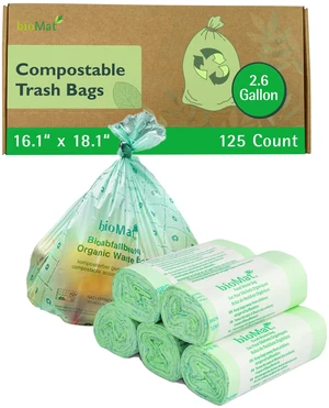 BioMat 2.6Gallon Compostable Food Scrap Bags, 125Count BioMat 2.6Gallon Compostable Food Scrap Bags, 125Count