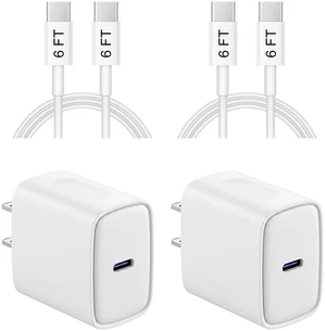 20W USB-C Fast Charger Block with 6FT Cable for iPhone 17/16/15 20W USB-C Fast Charger Block with 6FT Cable for iPhone 17/16/15