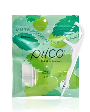 Piico Xylitol Floss Picks, 100 Count - Unbreakable, Shred-Resistant, Resealable, Unique Flavored Dental Flossers for Adults, Portable Piico Xylitol Floss Picks, 100 Count - Unbreakable, Shred-Resistant, Resealable, Unique Flavored Dental Flossers for Adults, Portable