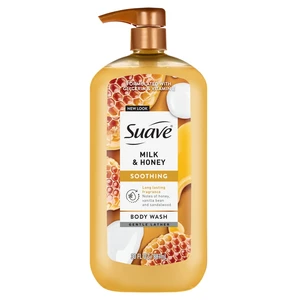 Suave Milk & Honey Moisturizing Body Wash with Glycerin & Vitamin E, 30fl oz Pump Suave Milk & Honey Moisturizing Body Wash with Glycerin & Vitamin E, 30fl oz Pump