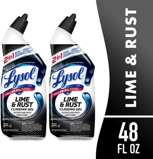 Lysol Toilet Bowl Cleaner Clinging Gel Lime & Rust Remover Disinfecting Bathroom Cleaner 24 fl oz (2 Pack) Lysol Toilet Bowl Cleaner Clinging Gel Lime & Rust Remover Disinfecting Bathroom Cleaner 24 fl oz (2 Pack)
