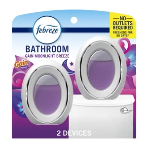 Febreze Bathroom Air Freshener, Gain Moonlight Breeze Scent, Odor-Fighting, 2 Count Febreze Bathroom Air Freshener, Gain Moonlight Breeze Scent, Odor-Fighting, 2 Count