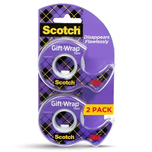 Scotch Gift Wrap Tape, Clear, 3/4in.x600in., 2 Dispensers Scotch Gift Wrap Tape, Clear, 3/4in.x600in., 2 Dispensers