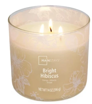 Mainstays 3-Wick Ombre Wrap Bright Hibiscus Scented Candle, 14 oz Mainstays 3-Wick Ombre Wrap Bright Hibiscus Scented Candle, 14 oz