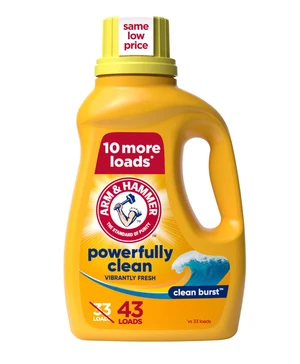 ARM & HAMMER Laundry Detergent Liquid, Clean Burst, 43 fl oz, 43 Loads ARM & HAMMER Laundry Detergent Liquid, Clean Burst, 43 fl oz, 43 Loads