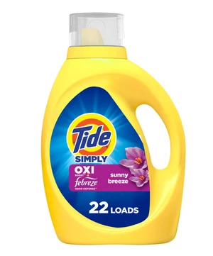 Tide Simply Laundry Detergent Liquid, Oxi Boost + Febreze Odor Defense, Sunny Breeze Scent, 31 fl oz, 22 Loads Tide Simply Laundry Detergent Liquid, Oxi Boost + Febreze Odor Defense, Sunny Breeze Scent, 31 fl oz, 22 Loads