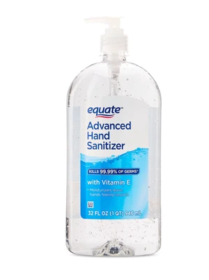 Equate Advanced Hand Sanitizer with Vitamin E, 32 fl oz Equate Advanced Hand Sanitizer with Vitamin E, 32 fl oz
