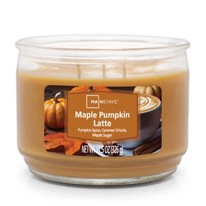 Mainstays 3-Wick Glass Jar Candle, Maple Pumpkin Latte, 11.5oz Mainstays 3-Wick Glass Jar Candle, Maple Pumpkin Latte, 11.5oz