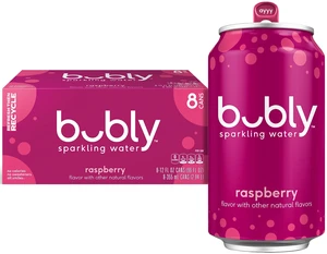 Bubly Raspberry Sparkling Water, 12fl oz, 8 Pack Cans Bubly Raspberry Sparkling Water, 12fl oz, 8 Pack Cans