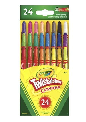 Crayola Mini Twistables Crayons, 24 Ct, Back to School Supplies for Kids, Classroom Supplies, Adaptive Art Tools, Gifts for Kids, 3+ Crayola Mini Twistables Crayons, 24 Ct, Back to School Supplies for Kids, Classroom Supplies, Adaptive Art Tools, Gifts for Kids, 3+