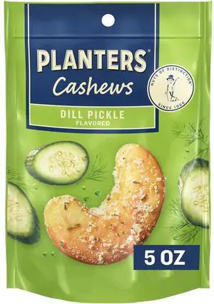 Dill Pickle Cashews, Plant Based Protein, 5 Oz (1 Ct) Dill Pickle Cashews, Plant Based Protein, 5 Oz (1 Ct)