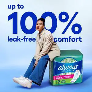 Always Ultra Thin Pads with Wings, Size 2, Long Super, 20 Count Always Ultra Thin Pads with Wings, Size 2, Long Super, 20 Count