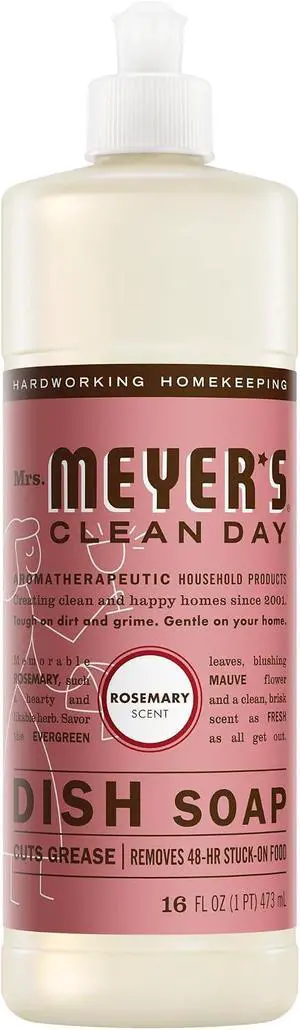 MRS. MEYER'S CLEAN DAY Liquid Dish Soap, Rosemary, 16 fl. oz MRS. MEYER'S CLEAN DAY Liquid Dish Soap, Rosemary, 16 fl. oz