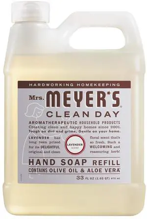 Mrs. Meyer's Clean Day, Hand Soap Refill, Lavender Scent, 33 Fl Oz Mrs. Meyer's Clean Day, Hand Soap Refill, Lavender Scent, 33 Fl Oz