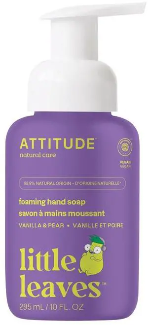 ATTITUDE Foaming Hand Soap for Kids, Vanilla & Pear, 10Fl Oz, EWG Verified, Dermatologically Tested, Plant- and Mineral-Based, Vegan ATTITUDE Foaming Hand Soap for Kids, Vanilla & Pear, 10Fl Oz, EWG Verified, Dermatologically Tested, Plant- and Mineral-Based, Vegan
