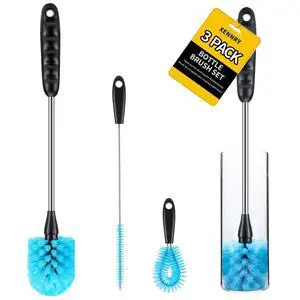 Bottle Brush Cleaner Kit, Water Bottle Washer and Cup Scrubber Brush Set Bottle Brush Cleaner Kit, Water Bottle Washer and Cup Scrubber Brush Set
