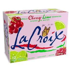 La Croix Water Sparkling Cherry Lime, 12fl oz, 12Pack La Croix Water Sparkling Cherry Lime, 12fl oz, 12Pack