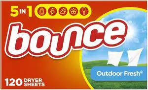 Bounce Fabric Softener Sheets, 120 Count, Outdoor Fresh Scent Bounce Fabric Softener Sheets, 120 Count, Outdoor Fresh Scent