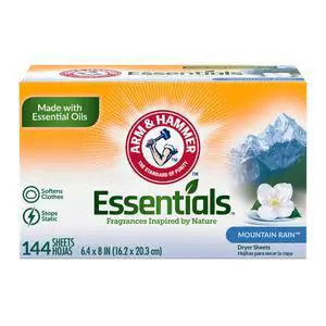 ARM & HAMMER Fabric Softener Dryer Sheets Mountain Rain 144Count ARM & HAMMER Fabric Softener Dryer Sheets Mountain Rain 144Count