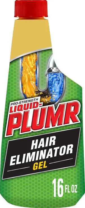 Liquid-Plumr Pro-Strength Hair Eliminator Gel Clog Remover, 16 fl. oz. Bottle, Safe for All Septic Systems and Pipes Liquid-Plumr Pro-Strength Hair Eliminator Gel Clog Remover, 16 fl. oz. Bottle, Safe for All Septic Systems and Pipes