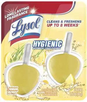 Lysol Automatic In-the-Bowl Toilet Cleaner, Cleans and Freshens Toilet Bowl, Lemon Breeze Scent (Pack of 2) Lysol Automatic In-the-Bowl Toilet Cleaner, Cleans and Freshens Toilet Bowl, Lemon Breeze Scent (Pack of 2)