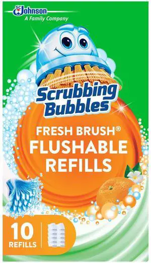 Scrubbing Bubbles Fresh Brush Flushable Cleaner Refills, 10 Count (1-Pack) Scrubbing Bubbles Fresh Brush Flushable Cleaner Refills, 10 Count (1-Pack)
