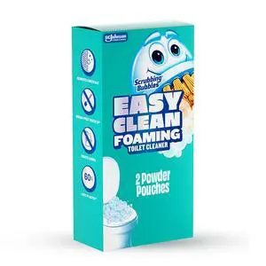 Scrubbing Bubbles Easy Clean Foaming Toilet Bowl Cleaner, Easy Drop in Powder Pouches, 100g (2 Pouches) Scrubbing Bubbles Easy Clean Foaming Toilet Bowl Cleaner, Easy Drop in Powder Pouches, 100g (2 Pouches)