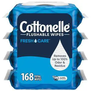 Cottonelle Fresh Care Flushable Wipes, 4 Packs, 42 Wipes per Pack Cottonelle Fresh Care Flushable Wipes, 4 Packs, 42 Wipes per Pack