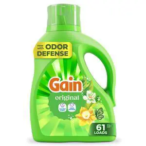 Gain Liquid Laundry Detergent with Odor Defense, Original Scent, 81fl oz, 61Loads, for HE Washing Machines (Packaging May Vary) Gain Liquid Laundry Detergent with Odor Defense, Original Scent, 81fl oz, 61Loads, for HE Washing Machines (Packaging May Vary)