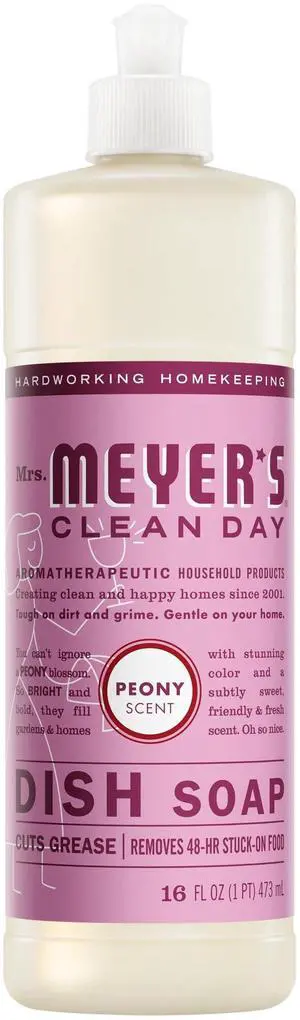 MRS. MEYER'S CLEAN DAY Liquid Dish Soap, 16 Fl Oz, Peony Scent MRS. MEYER'S CLEAN DAY Liquid Dish Soap, 16 Fl Oz, Peony Scent